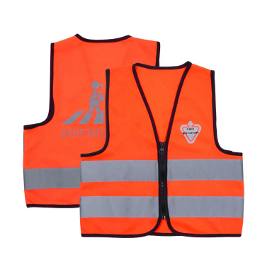 Пользовательские жилеты Hi-Vis School Orange Reflective Kids Safety